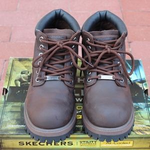 Skechers Verdict Brown Boots Size 8 Box included